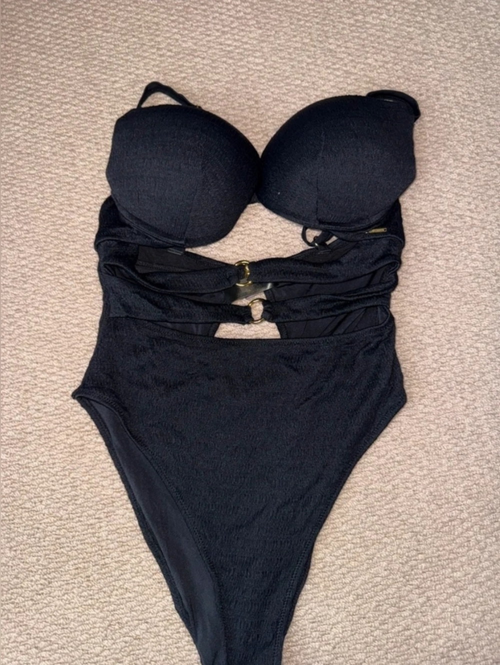 Strappy Black One-Piece Swimsuit